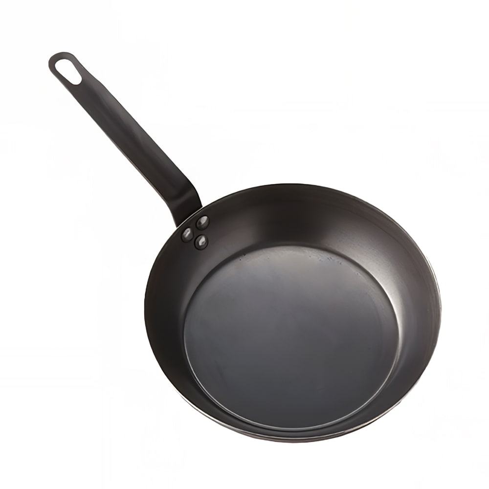 American Metalcraft BSFP11 11" Carbon Steel Frying Pan w/ Solid Metal Handle, Black