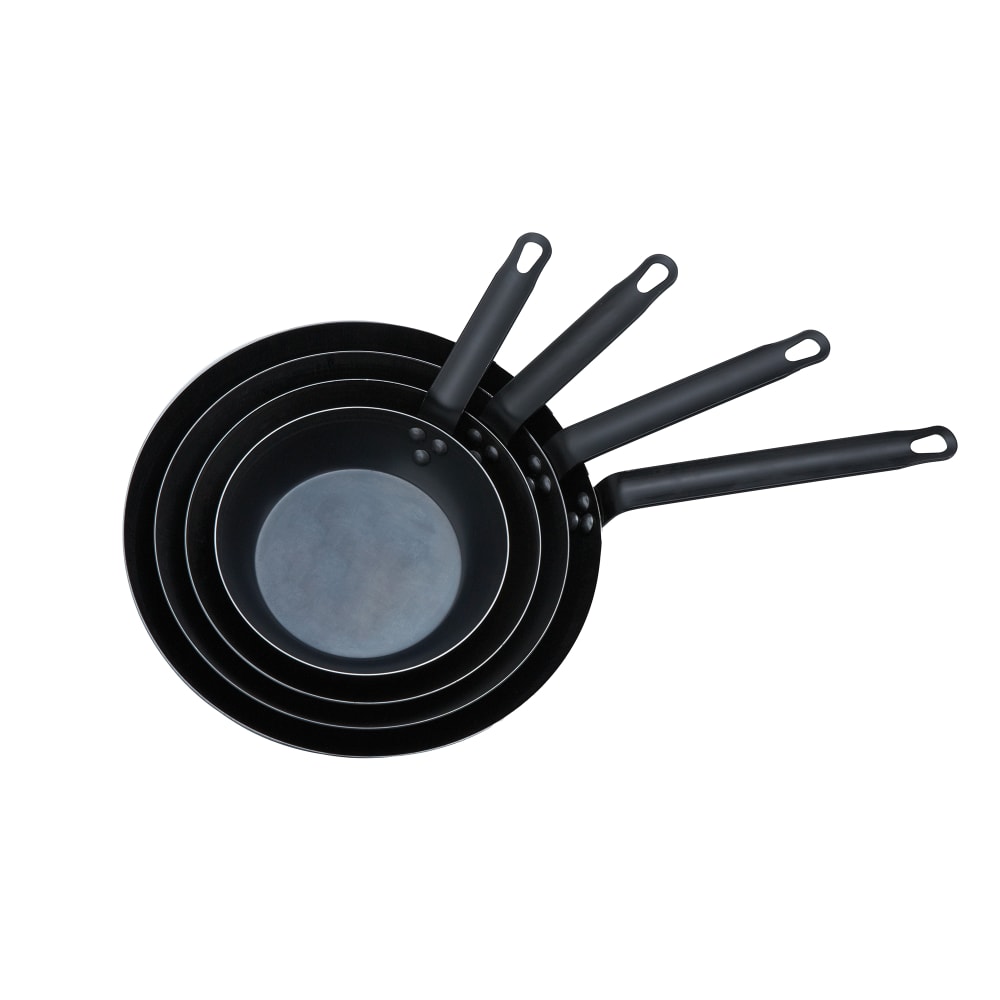 American Metalcraft BSFP8 8" Carbon Steel Frying Pan w/ Solid Metal Handle, Black