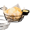 American Metalcraft BSKB80 8" Round Wire Basket w/ Ramekin Holder, Black thumbnail 2