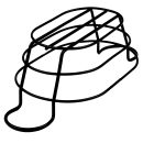 American Metalcraft BSKB96 Oval Wire Basket w/ Ramekin Holder, 6x9", Black thumbnail 4