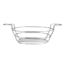 American Metalcraft BSKC69 Oval Wire Basket w/ Ramekin Holder, 6x9", Chrome thumbnail 2