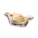 American Metalcraft BSKC69 Oval Wire Basket w/ Ramekin Holder, 6x9", Chrome thumbnail 5