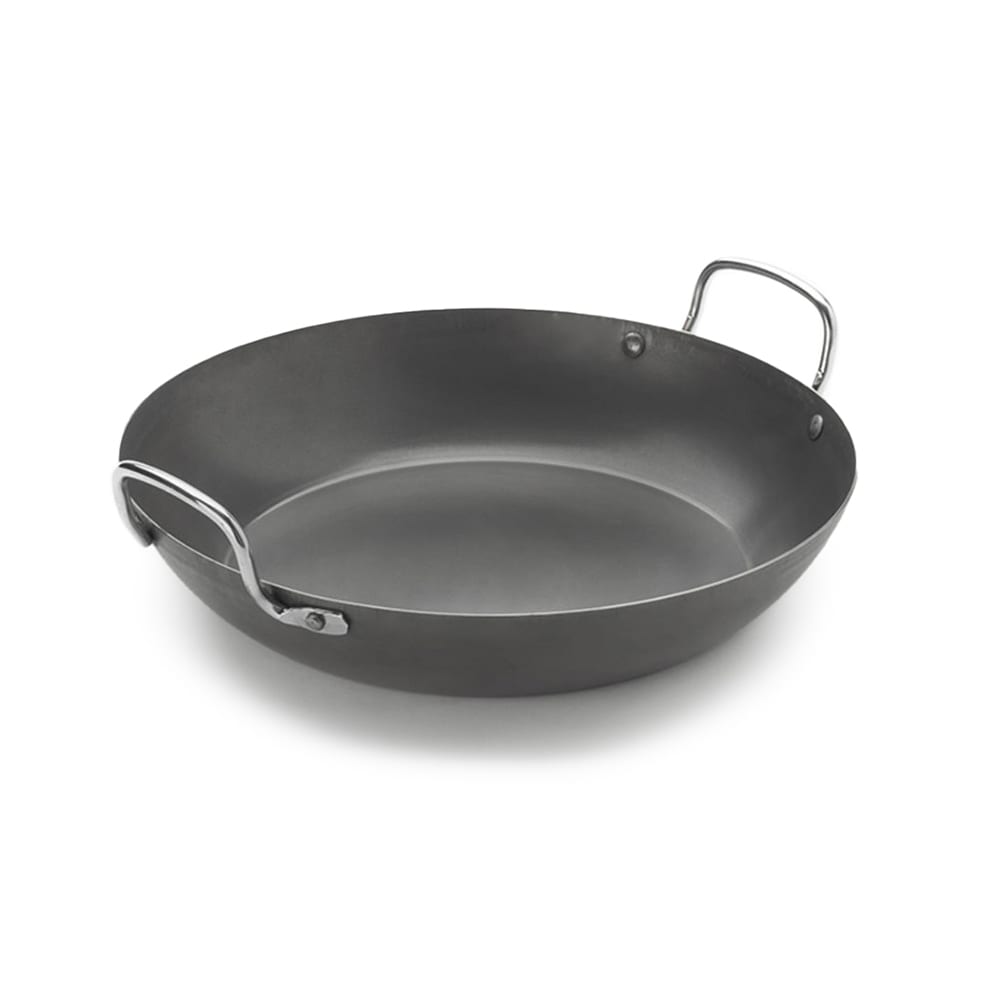 American Metalcraft BSPP11 12 1/4" Black Steel Paella Pan
