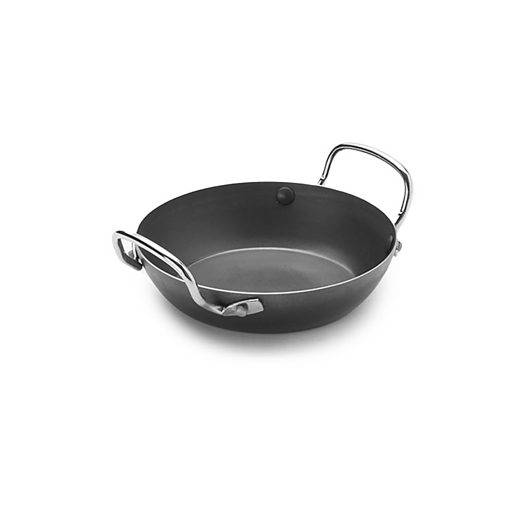 American Metalcraft BSPP6 7 3/4" Black Steel Paella Pan