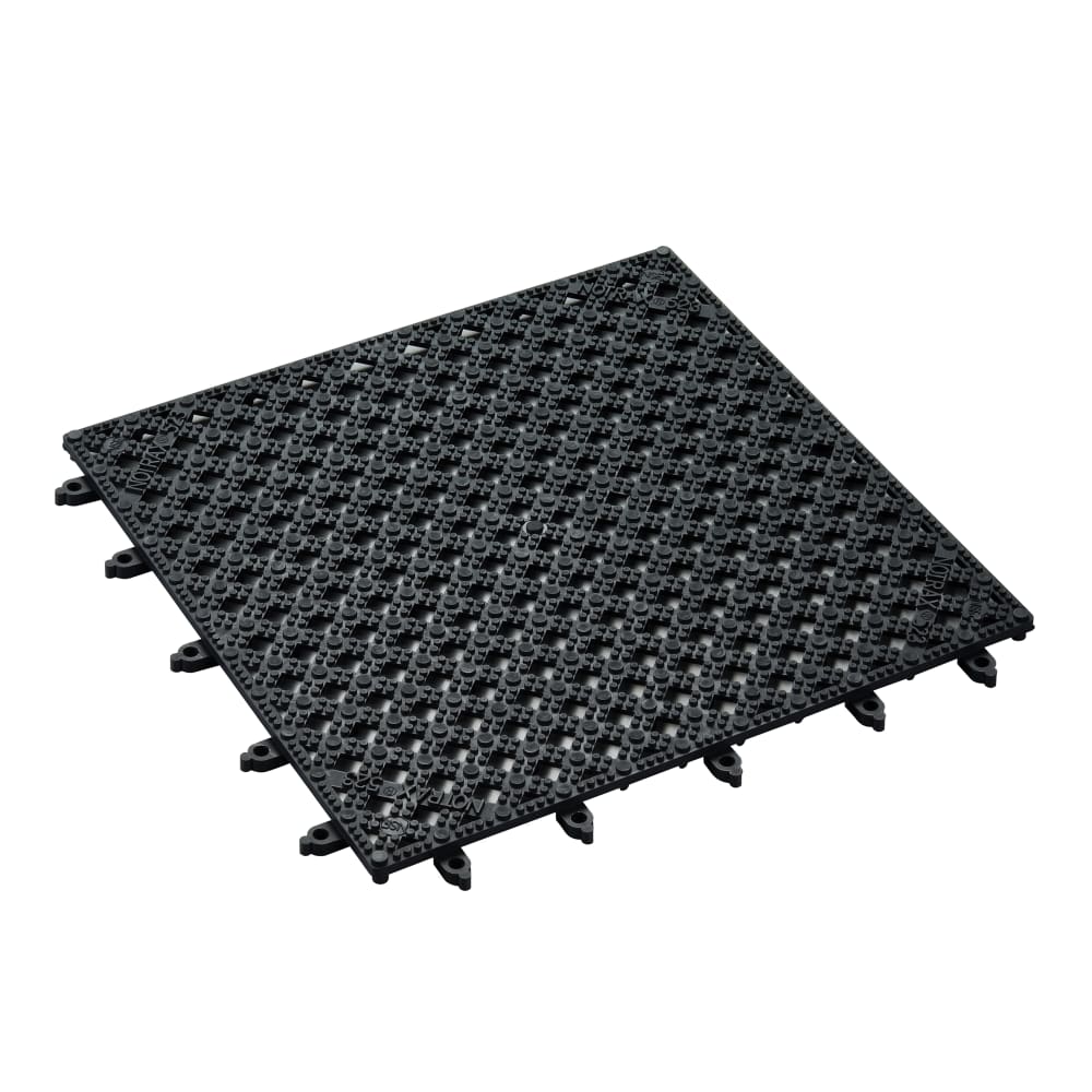 American Metalcraft BT12X12 12" Square Interlocking Bar Mat - Vinyl, Black
