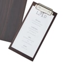 American Metalcraft CB8 Clipboard Menu Holder - 4" x 8", Wood, Espresso thumbnail 5