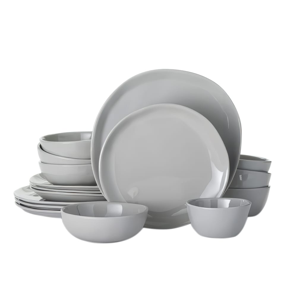 American Metalcraft CDS16SH 16 Piece Melamine Dinnerware Set, Shadow