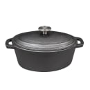 American Metalcraft CIPO3 3 qt Oval Casserole Dish with Lid - Cast Iron thumbnail 2