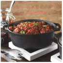 American Metalcraft CIPO3 3 qt Oval Casserole Dish with Lid - Cast Iron thumbnail 7