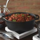 American Metalcraft CIPO4 4 qt Oval Casserole Dish with Lid - Cast Iron thumbnail 2