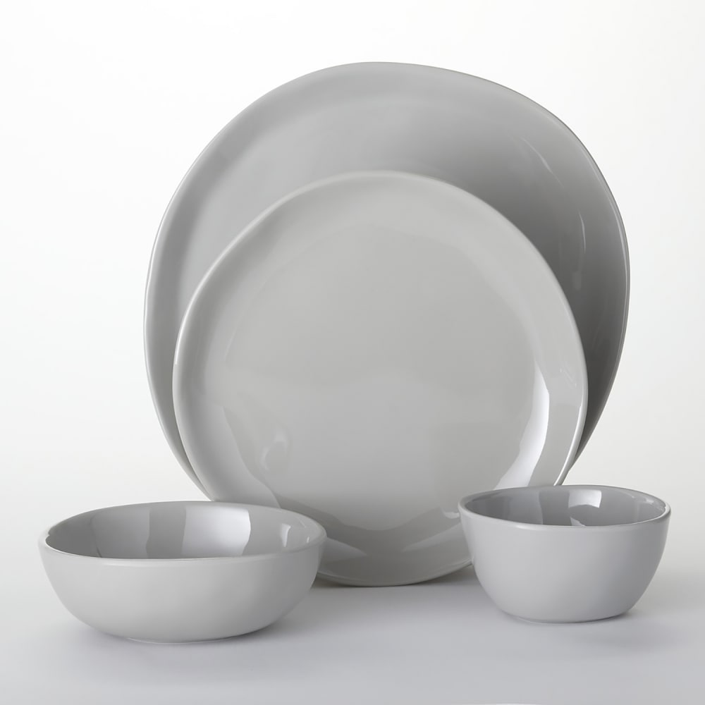 American Metalcraft CIPSSH 4 Piece Melamine Individual Place Setting, Shadow
