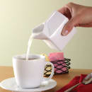 American Metalcraft CMCC5 5 oz Creamer - Ceramic, White thumbnail 2