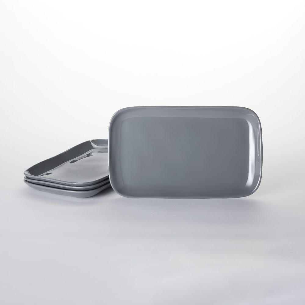 American Metalcraft CMPP12ST 12"L Rectangular Melamine Plate, Storm