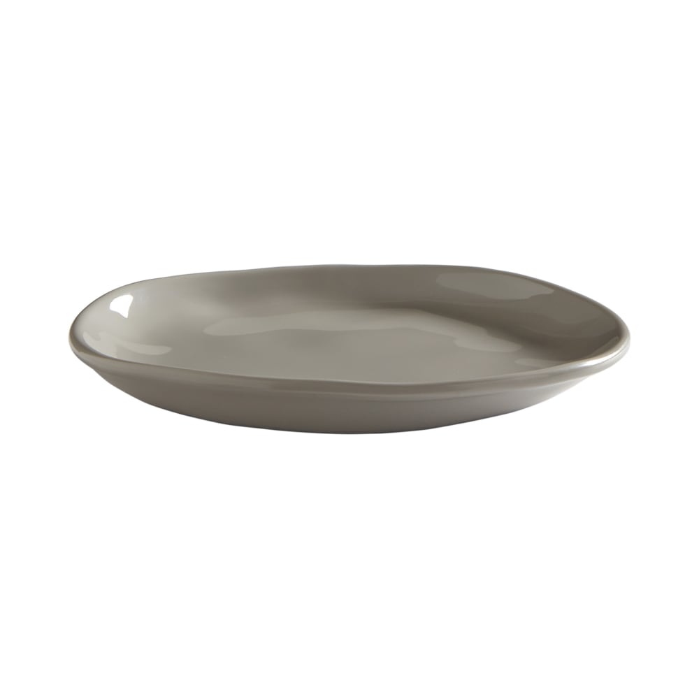 American Metalcraft CP6SH 6 1/2" Round Melamine Bread Plate, Shadow