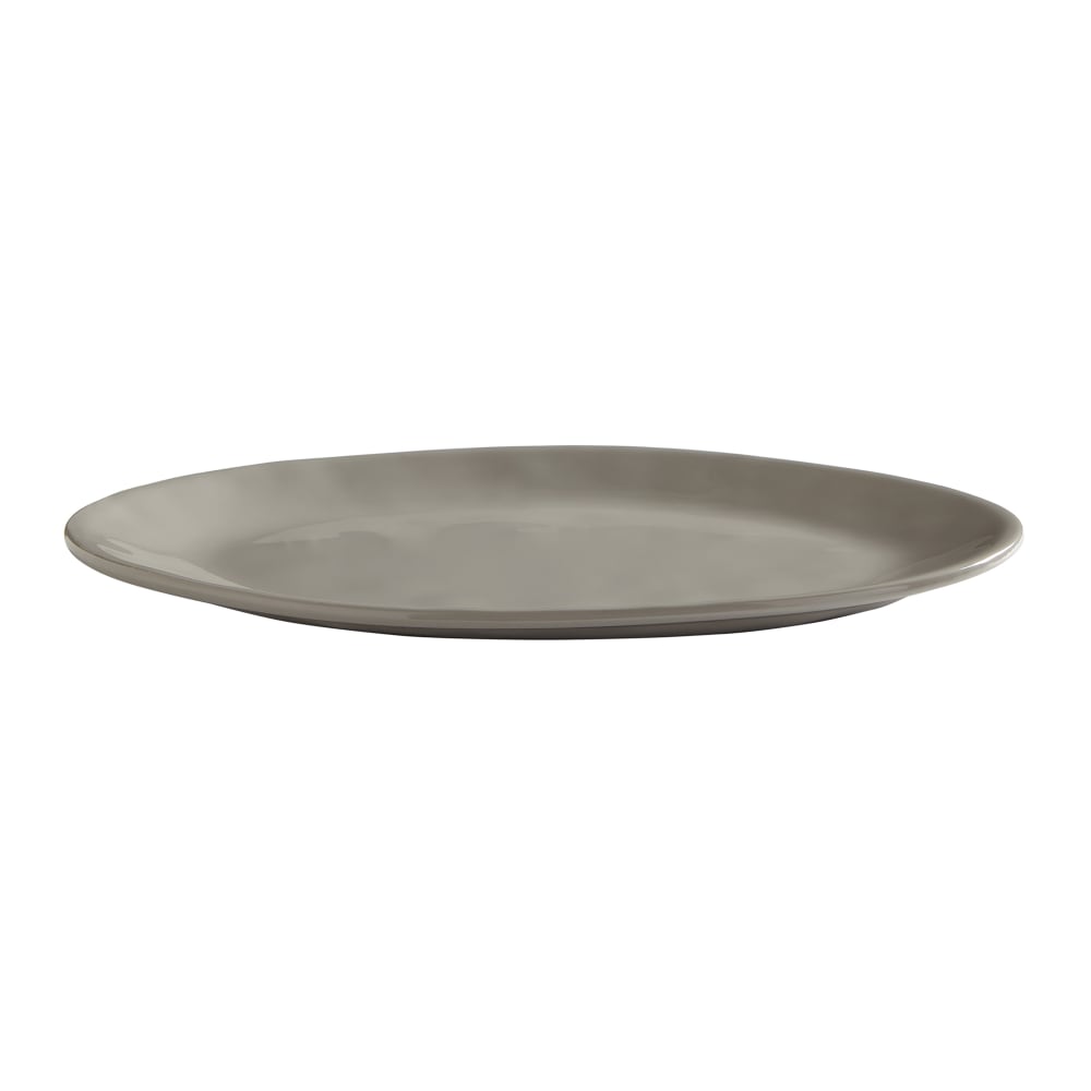 American Metalcraft CPL12SH 12" x 9" Oval Platter - Melamine, Shadow
