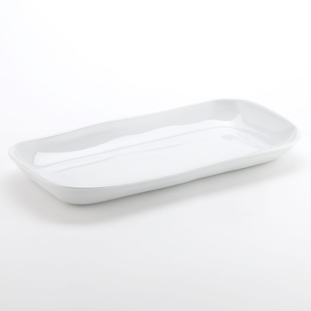 American Metalcraft CPL14CL 14 1/4" x 7 3/8" Rectangular Platter - Melamine, Cloud