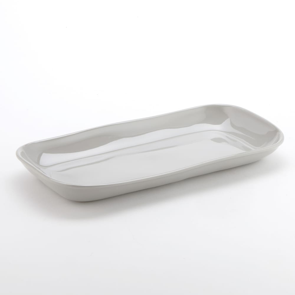 American Metalcraft CPL14SH 14 1/4" x 7 3/8" Rectangular Platter - Melamine, Shadow