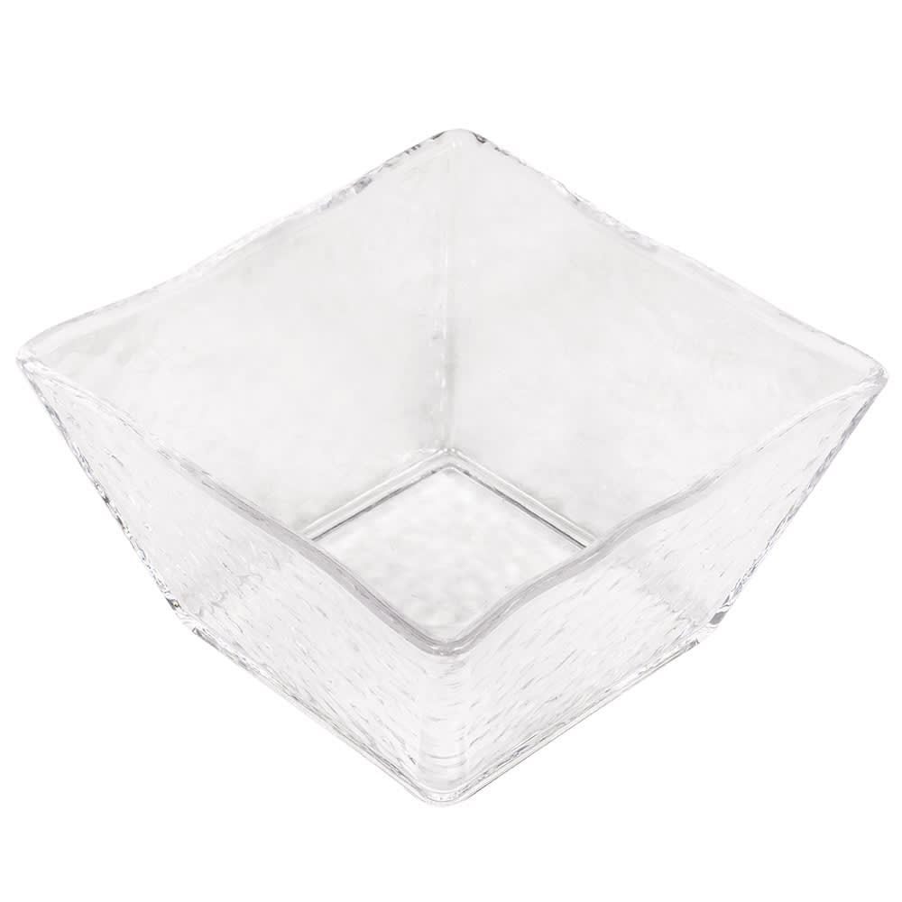 American Metalcraft CRGSQ53 5" Square Rain Bowl, 23 oz, Styrene, Clear