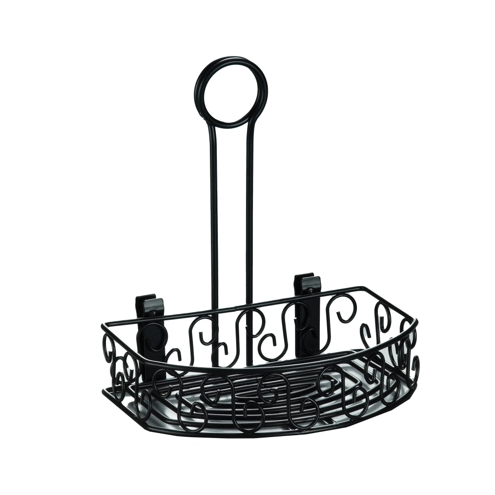 American Metalcraft CRS68 Half-Moon Condiment Caddy - Wrought Iron, Black
