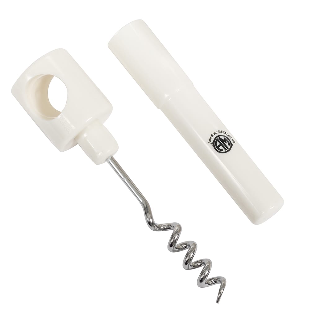 American Metalcraft CS7545 Pocket Corkscrew w/ Cover, White