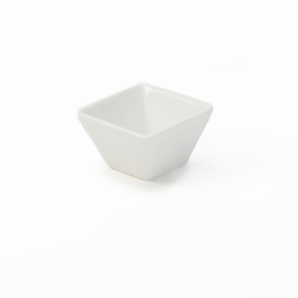 American Metalcraft CSC15 1 1/2 oz Square Sauce Cup - Porcelain