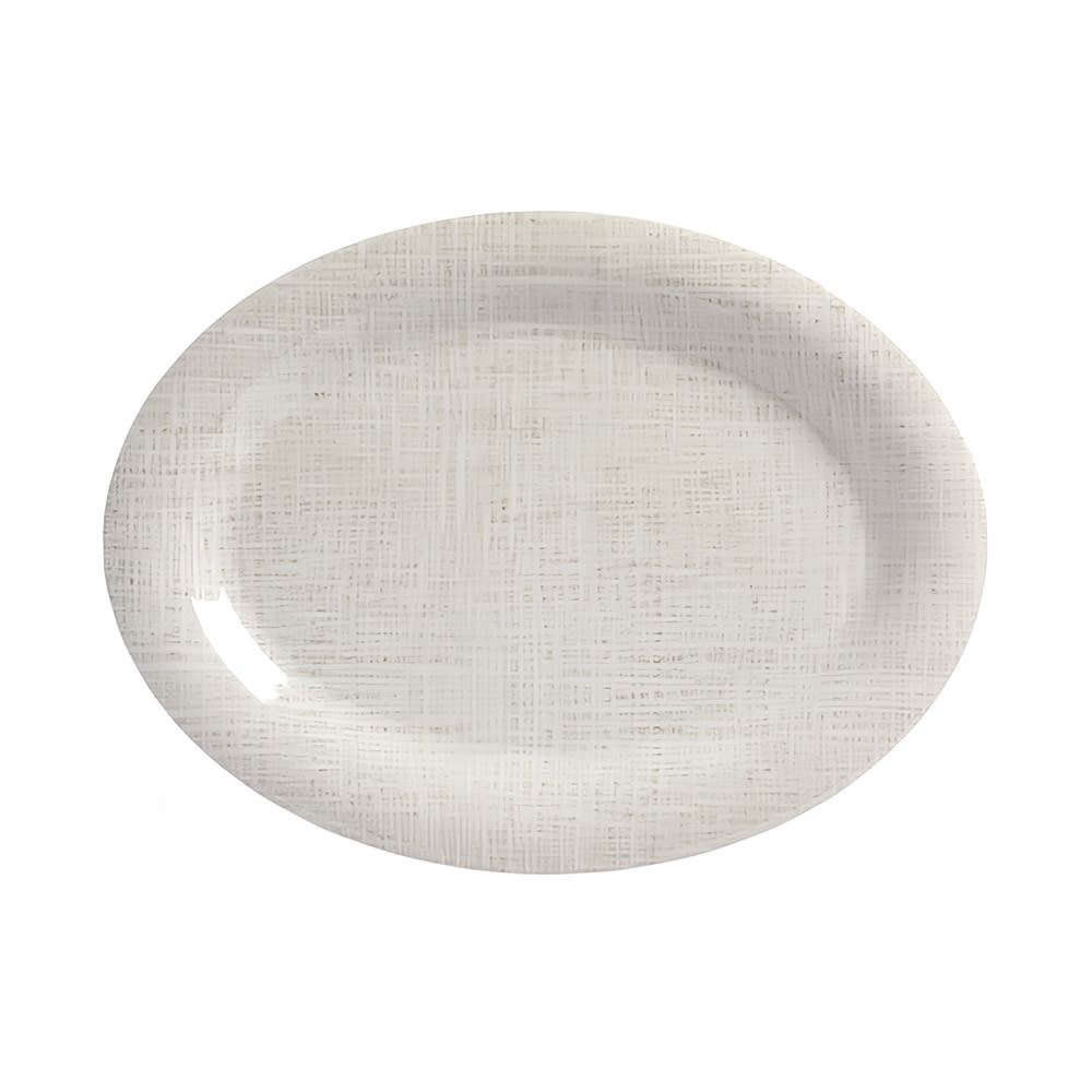 American Metalcraft DPL12LN 12" x 9" Oval Serving Platter - Melamine , Linen