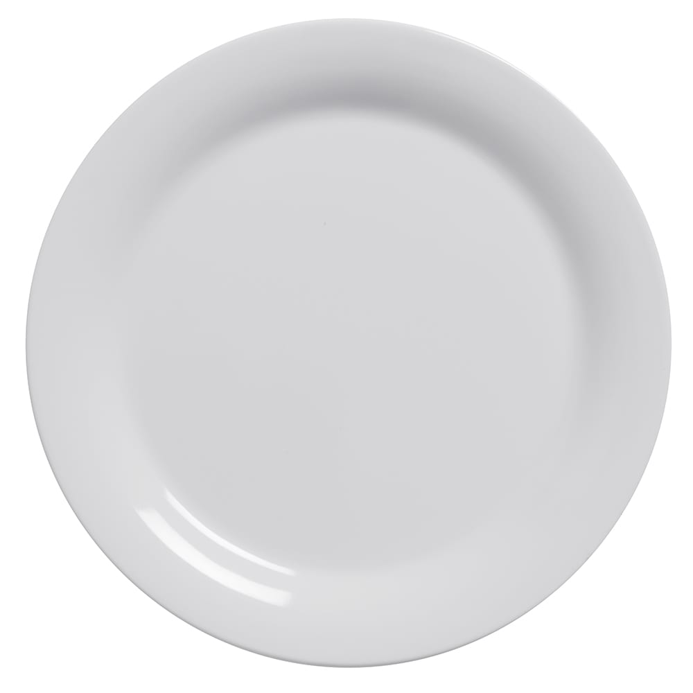 American Metalcraft DPW7WH 7" Round Melamine Jane Plate - White