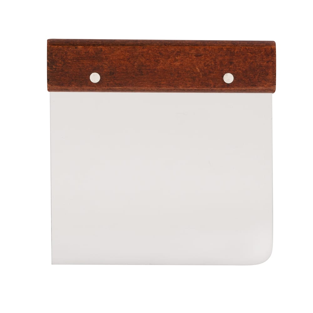 American Metalcraft DS6706 Dough Cutter/Scraper w/ Handle, 6" x 6", Stainless/Wood