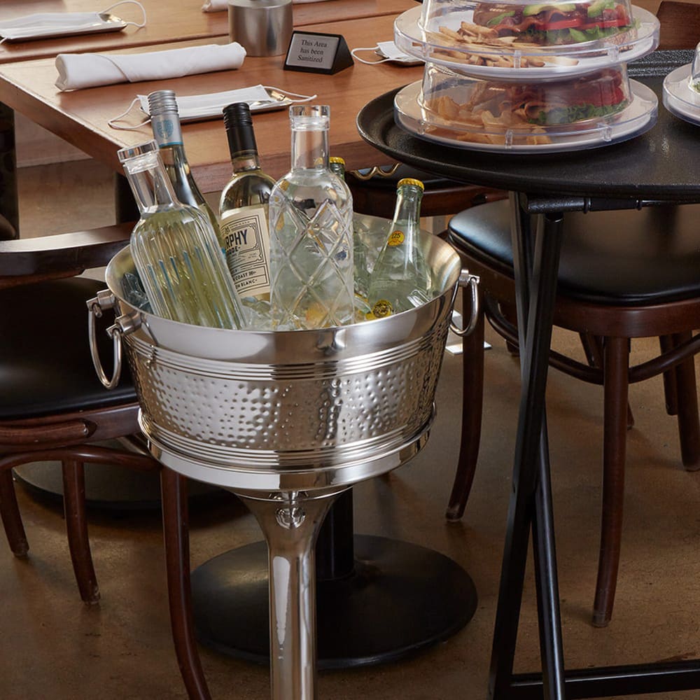 American Metalcraft DWBT15 15 qt Round Cooling Tub - 15"D x 6 3/4"H, Stainless