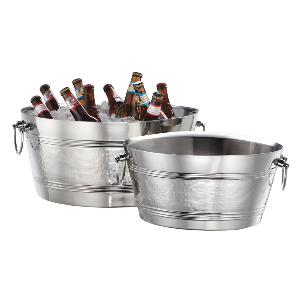 American Metalcraft DWBT185 29 qt Round Cooling Tub - 18 1/2"D x 9"H, Stainless