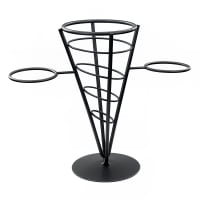American Metalcraft FBC92 Conical French Fry Basket w/ 2 Ramekin, Wrought Iron/Black thumbnail 2