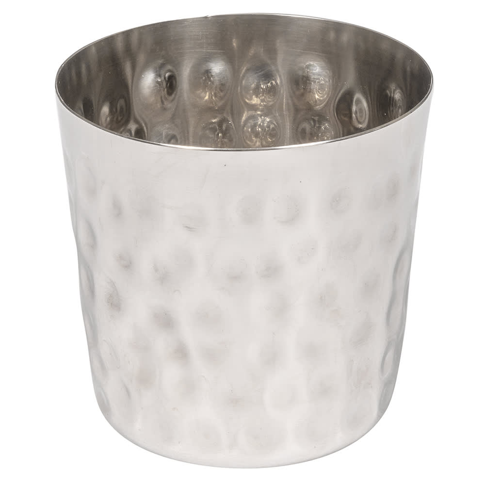 American Metalcraft FFHM37 3 3/8" French Fry Cup, Satin Finish, Hammered/Stainless