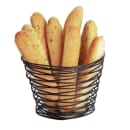 American Metalcraft FRUB9 7" Round Wire Basket, Black thumbnail 4