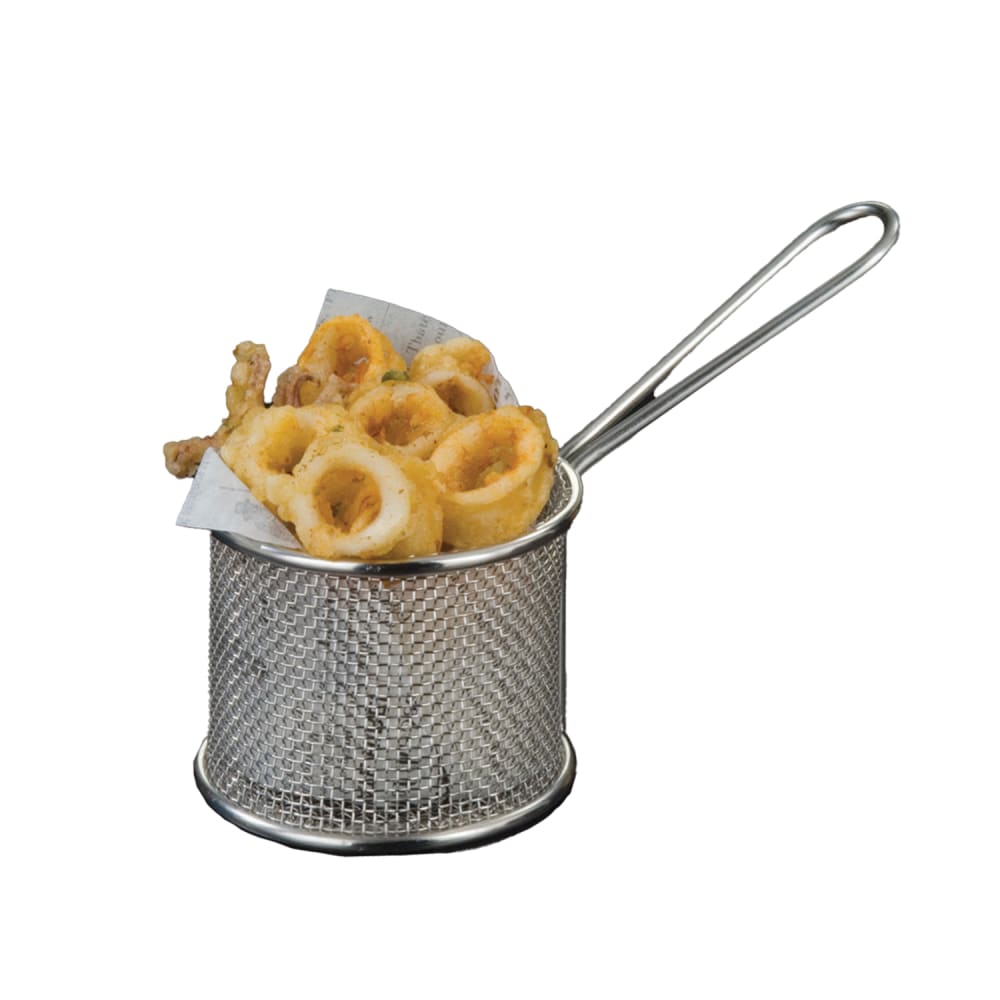 American Metalcraft FRYR375 3 1/2" Round Tabletop Fry Basket, Mesh/Stainless