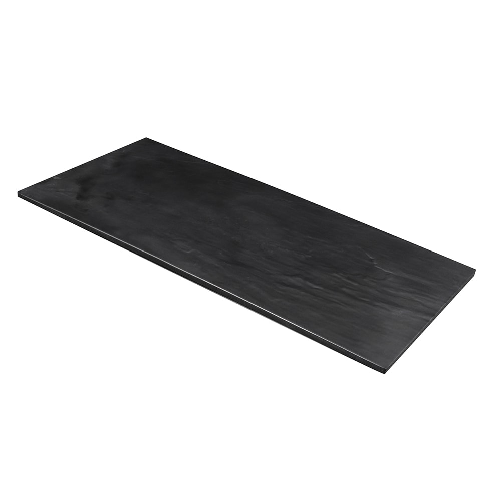 American Metalcraft FSLT18 18" x 8 1/2" Rectangular Endurance Platter -  Melamine, Faux Slate