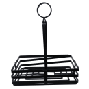 American Metalcraft FWC68 Flat Condiment Basket w/ Slotted Handle, Black thumbnail 2