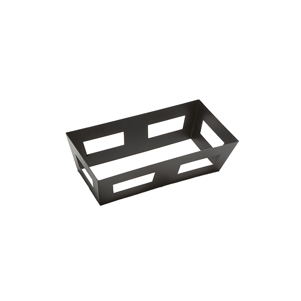 American Metalcraft GSC16 Rectangular Half Size Crate Griddle Stand - 16" x 8" x 4 1/2", Stainless Steel, Black