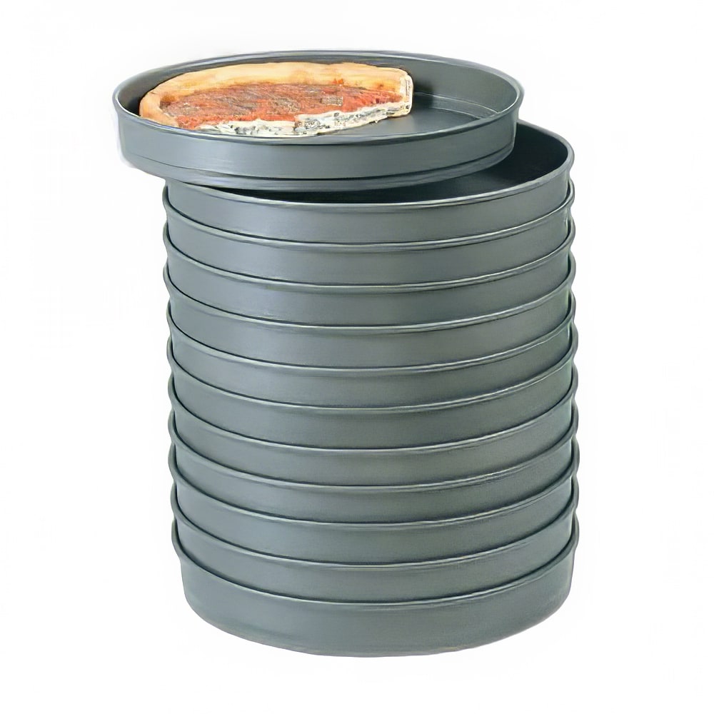American Metalcraft HC5012 12" Self Stacking Pizza Pan, 2" Deep, Hardcoat, Aluminum