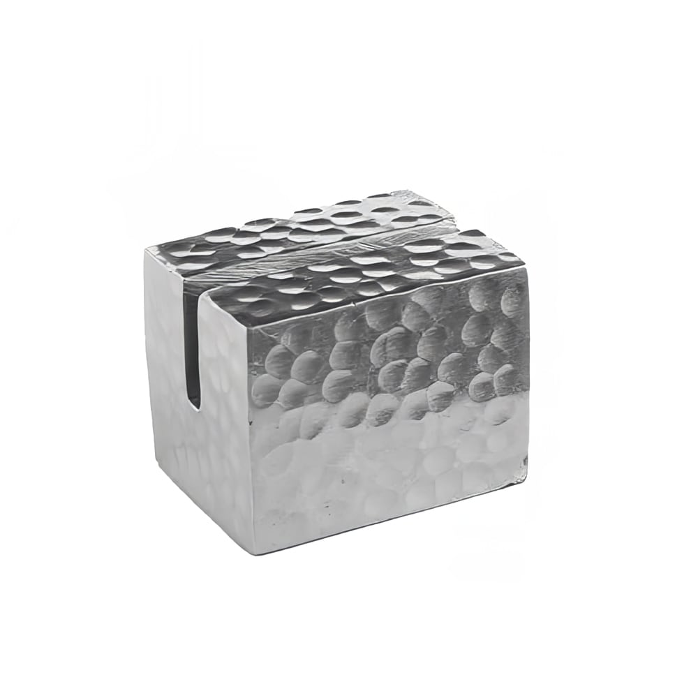 American Metalcraft HCHR1 1" Rectangular Card Holder, Hammered Aluminum