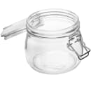 American Metalcraft HMJ4 16 oz Apothecary Jar with Hinged Lid - Glass thumbnail 2
