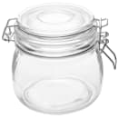 American Metalcraft HMJ4 16 oz Apothecary Jar with Hinged Lid - Glass thumbnail 3
