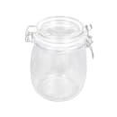 American Metalcraft HMJ5 26 oz Apothecary Jar with Hinged Lid - Glass thumbnail 2