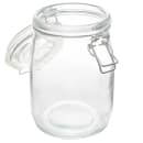 American Metalcraft HMJ6 35 oz Apothecary Jar w/ Hinged Lid - Glass thumbnail 2