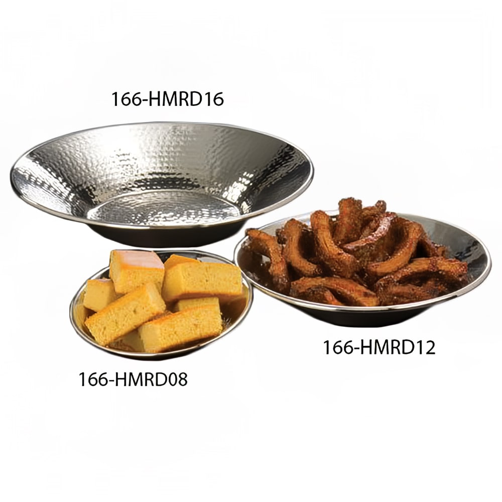 American Metalcraft HMRD12 12 1/4" Round Bowl, Hammered, Stainless