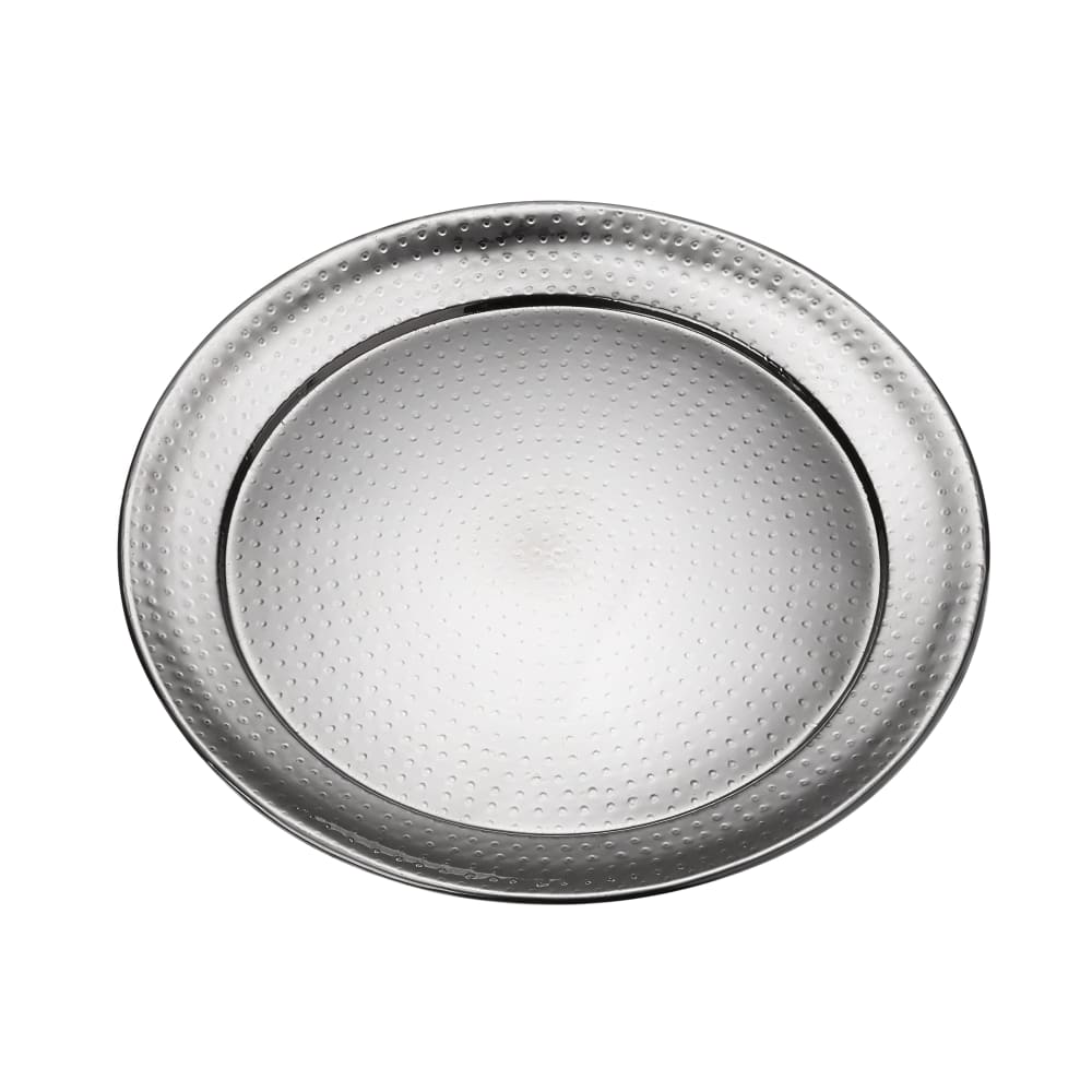 American Metalcraft HMRST1801 18" Round Serving Tray, Hammered, Stainless