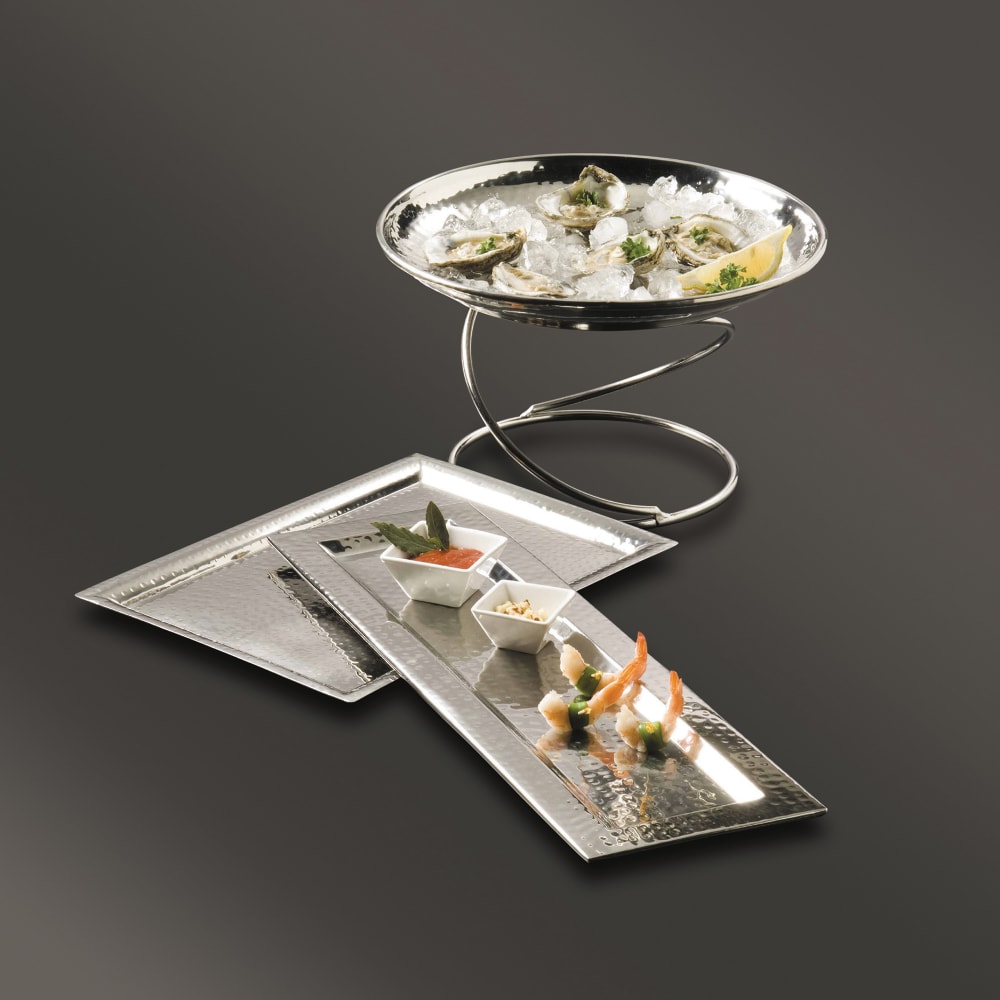 American Metalcraft HMRT247 Rectangular Serving Tray, 23 3/4 x 7 1/2", Hammered, Stainless