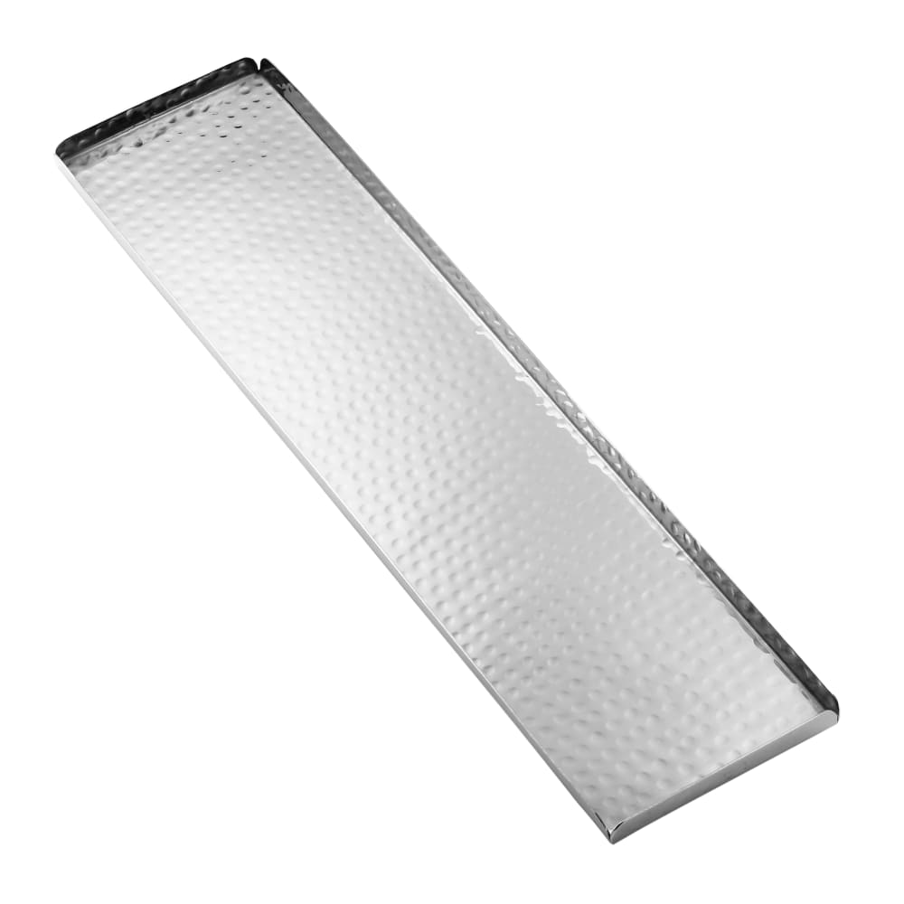 American Metalcraft HMST20 Rectangular Serving Tray - 20" x 4 1/2", Hammered, Stainless