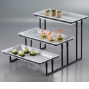 American Metalcraft IS18 3 tier Display Stand w/ Stair Step, Wrought Iron thumbnail 2