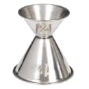 American Metalcraft J203 Double Jigger - 3/4 & 1 1/2 oz, Satin Stainless thumbnail 2