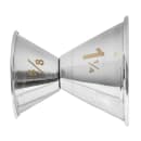 American Metalcraft J208 Double Jigger - 5/8 & 1 1/4 oz, Satin Stainless thumbnail 3